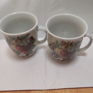 Vintage "NAA4 Naaman Israel" Fruit Mugs